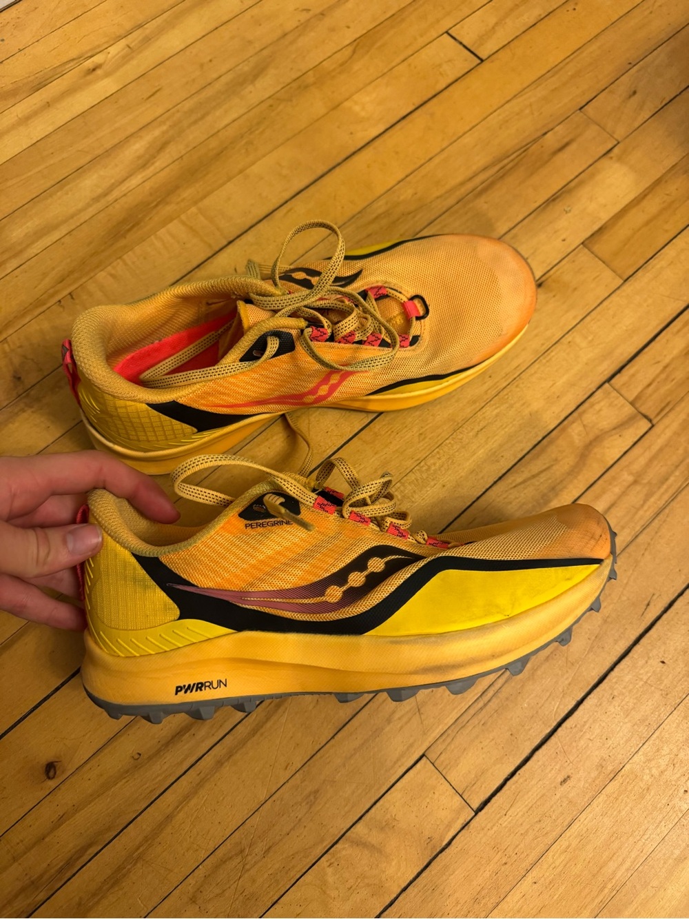 Saucony Yellow and Black Trail Running Shoes